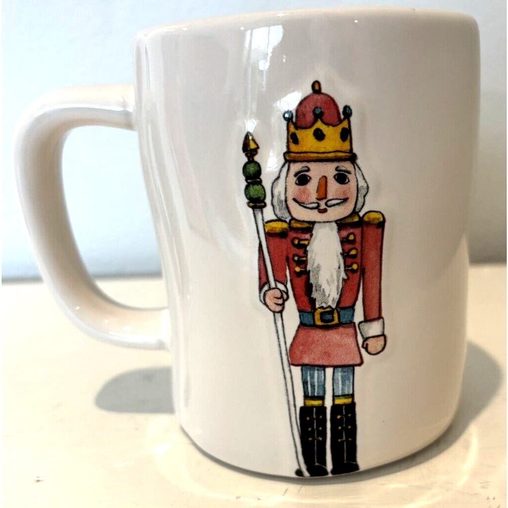 NEW Rae Dunn "Nutty Or Nice" Double Sided Christmas Holiday Red Nutcracker Mug
